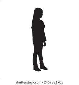 A woman saite view silhouette of Vector illustration. woman icon, logo, man, woman's. 
