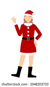 Woman in Santa Claus in cute pose