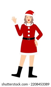 Woman in Santa Claus in cute pose