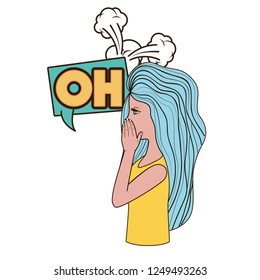 woman saying oh avatar character
