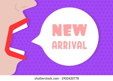 woman says new arrival with bubble