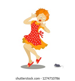 The Fear Woman Mice Stock Vectors, Images & Vector Art | Shutterstock