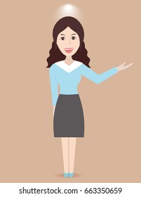 Woman school teacher or Business woman. 