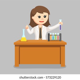 woman scientist creating new formula