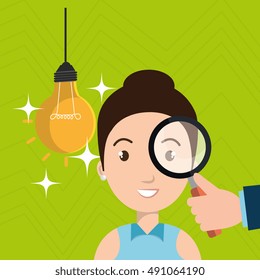 woman search idea think
