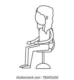 Woman seated on chair