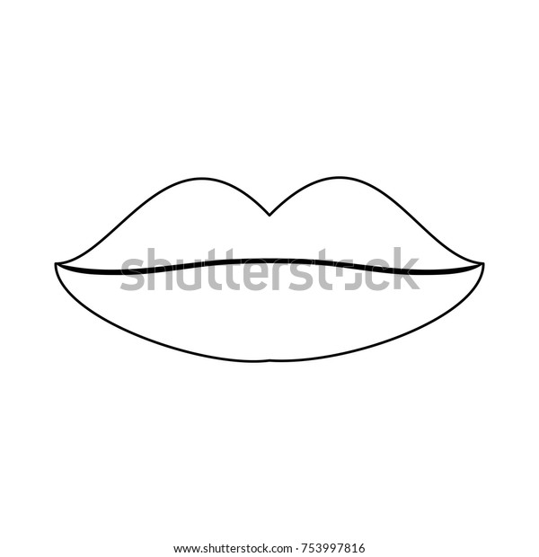 Woman Sexy Lips Icon Vector Illustration Stock Vector Royalty Free 753997816