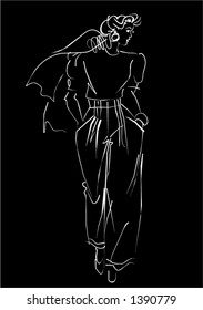 woman in  shadow