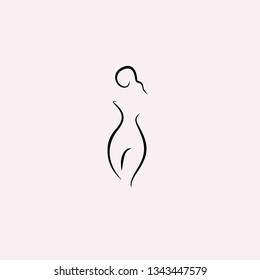 woman shape icon vector