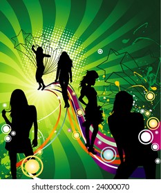 woman shapes vector composition