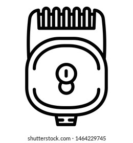 Woman shaver icon. Outline woman shaver vector icon for web design isolated on white background