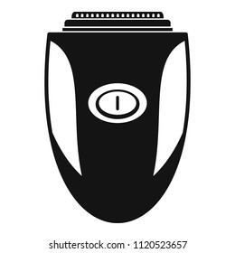 Woman shaver icon. Simple illustration of woman shaver vector icon for web design isolated on white background