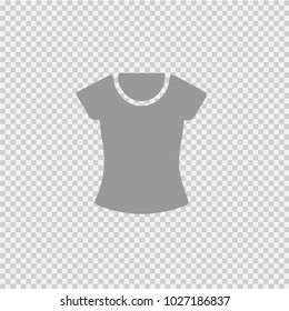 Woman shirt vector icon eps 10. Simple isolated symbol logo.