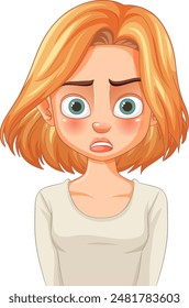 A woman with a shocked expression