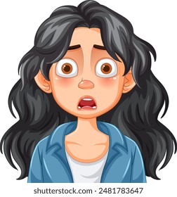 A woman with a shocked expression