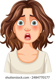 A woman with a shocked expression