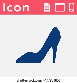 Woman shoe flat icon 