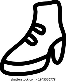 Woman shoe with heels, illustration, vector on a white background