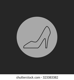 Woman shoe icon