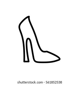 woman shoe icon illustration isolated vector