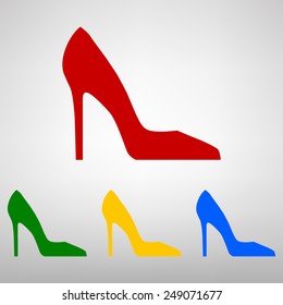 woman shoe icon. Vector illustration