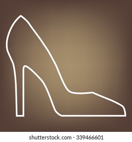 woman shoe  line icon. Vector illustration