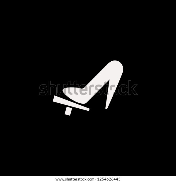 woman\
shoe on the pedal vector icon. flat woman shoe on the pedal design.\
woman shoe on the pedal illustration for graphic\
