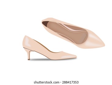 Woman shoes is color cool tone.