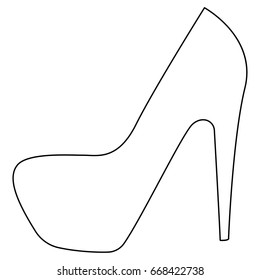 Woman shoes icon .