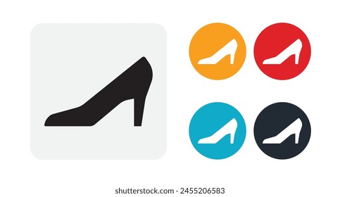 Woman shoes icon illustration isolated vector sign symbol