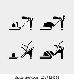 Woman Shoes Icon Vector Assets