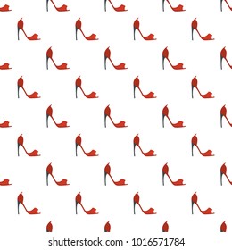 Woman shoes pattern seamless in flat style for any design