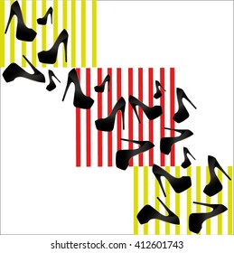 Woman shoes pattern. vector illustration. . you can use this for the poster , background, wallpaper .