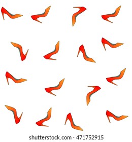 woman shoes pattern vector illustration