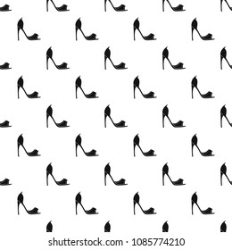Woman shoes pattern vector seamless repeating for any web design