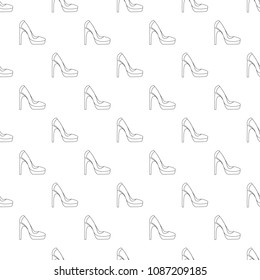 Woman shoes pattern vector seamless repeating for any web design