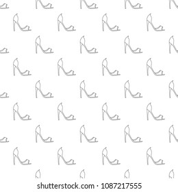 Woman shoes pattern vector seamless repeating for any web design