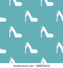 Woman shoes pattern vector seamless repeating for any web design