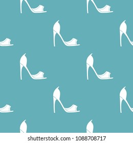 Woman shoes pattern vector seamless repeating for any web design