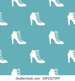 Woman shoes pattern vector seamless repeating for any web design