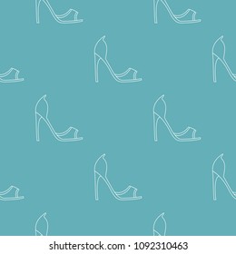 Woman shoes pattern vector seamless repeating for any web design