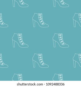 Woman shoes pattern vector seamless repeating for any web design