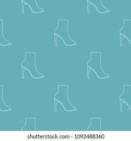 Woman shoes pattern vector seamless repeating for any web design