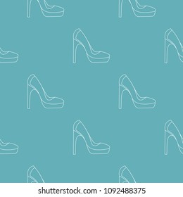 Woman shoes pattern vector seamless repeating for any web design