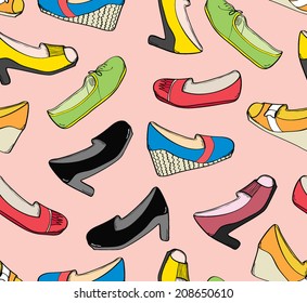 woman shoes seamless background