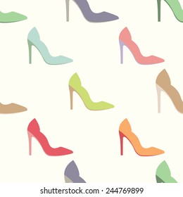 woman shoes seamless pattern