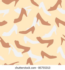 woman shoes seamless pattern illustration background