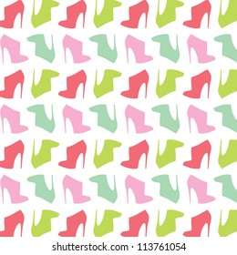woman shoes seamless pattern vector illustration eps 10