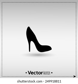 woman shoes vector icon