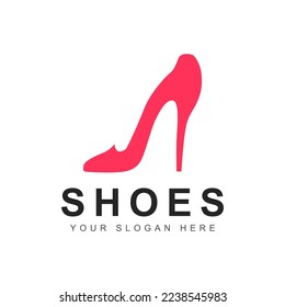 woman shoes vector logo template